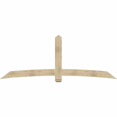 Ekena Millwork Bellingham Rough Sawn Timber Gable Bracket, Douglas Fir, 108"W x 40"H x 4"D x 6"F, 9/12 Pitch GBW108X40X0406BEL00RDF